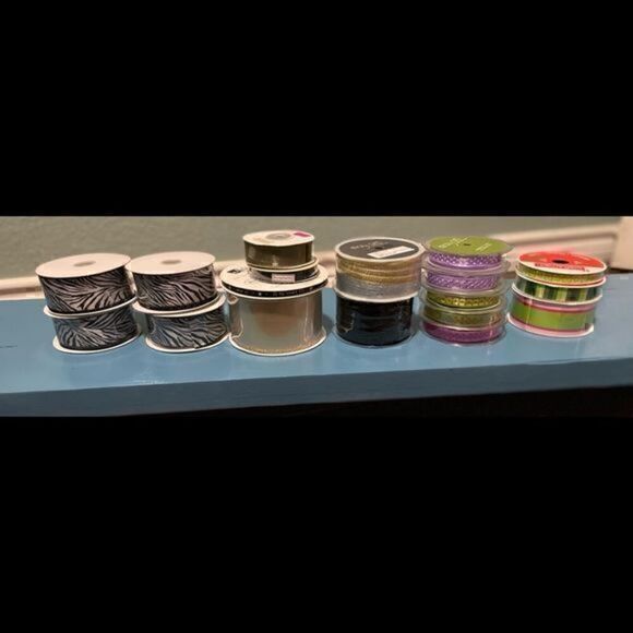 BNWT 18 Spools of Ribbon (More than 414 yards total) - Picture 1 of 10